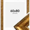 Ramme Saltsjöbaden Guld 60x80 cm - Passepartout Hvid 50x65 cm