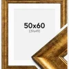 Ramme Saltsjöbaden Guld 50x60 cm - Passepartout Hvid 40x50 cm