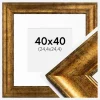 Ramme Saltsjöbaden Guld 40x40 cm - Passepartout Hvid 10x10 inches