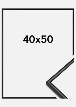Ramme Scandi Akrylglas Matt Sort 40x50 cm