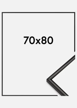 Ramme Scandi Akrylglas Matt Sort 70x80 cm