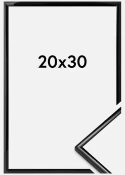 Ramme Scandi Akrylglas Sort 20x30 cm