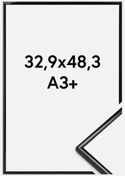 Ramme Scandi Akrylglas Sort 32,9x48,3 cm (A3+)