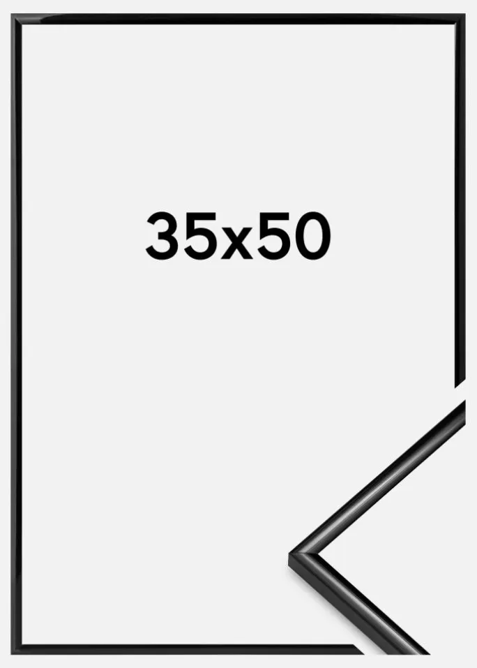 Ramme Scandi Akrylglas Sort 35x50 cm