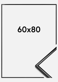 Ramme Scandi Akrylglas Sort 60x80 cm