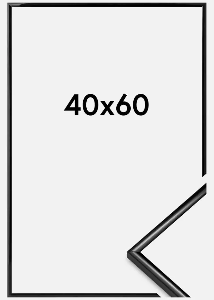 Ramme Scandi Akrylglas Sort 40x60 cm