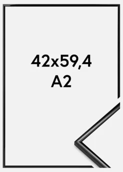 Ramme Scandi Akrylglas Sort 42x59,4 cm (A2)