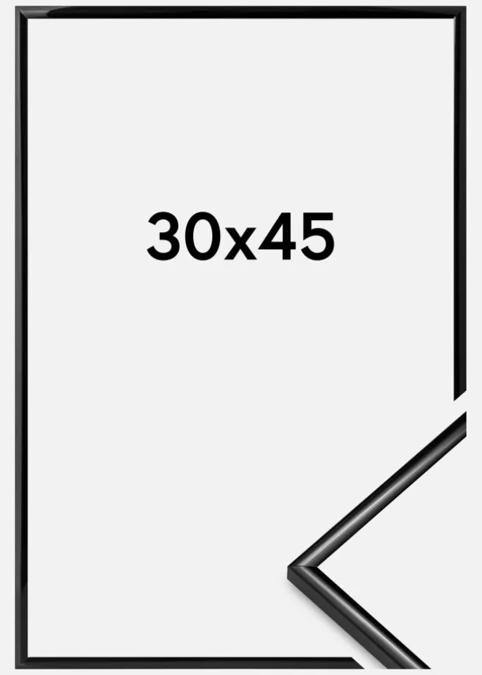 Ramme Scandi Akrylglas Sort 30x45 cm