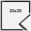 Ramme Scandi Akrylglas Sort 20x20 cm