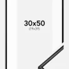 Ramme Scandi Mat Sort 30x50 cm - Passepartout Hvid 20x40 cm