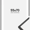 Ramme Scandi Mat Sort 55x70 cm - Passepartout Hvid 18x24 inches