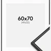 Ramme Scandi Mat Sort 60x70 cm - Passepartout Hvid 50x56 cm