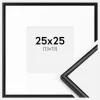 Ramme Scandi Mat Sort 25x25 cm - Passepartout Hvid 14x14 cm