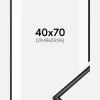 Ramme Scandi Mat Sort 40x70 cm - Passepartout Hvid 12x24 inches