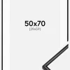 Ramme Scandi Matt Sort 50x70 cm - Passepartout Hvid 40x60 cm