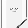 Ramme Scandi Matt Sort 40x60 cm - Passepartout Hvid 25x50 cm
