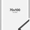 Ramme Scandi Matt Sort 70x100 cm - Passepartout Hvid 62x85 cm