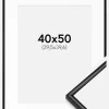 Ramme Scandi Matt Sort 40x50 cm - Passepartout Hvid 12x16 inches