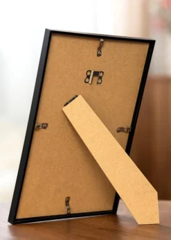 Ramme Scandi Matt Sort 20x25 cm - Passepartout Hvid 15x20 cm