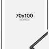 Ramme Scandi Matt Sort 70x100 cm - Passepartout Hvid 61x91,5 cm