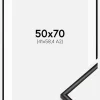 Ramme Scandi Matt Sort 50x70 cm - Passepartout Hvid 42x59,4 cm (A2)