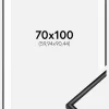 Ramme Scandi Matt Sort 70x100 cm - Passepartout Hvid 24x36 inches