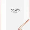 Ramme Scandi Rosaguld 50x70 cm - Passepartout Hvid 33x56 cm