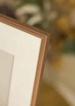 Ramme Scandi Rosaguld 30x40 cm - Passepartout Hvid 20x28 cm