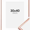 Ramme Scandi Rosaguld 30x40 cm - Passepartout Hvid 21x30 cm