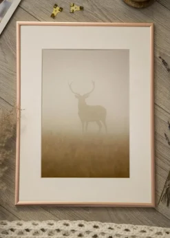 Ramme Scandi Rosaguld 50x70 cm - Passepartout Hvid 40x60 cm