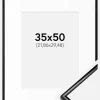 Ramme Scandi Sort 35x50 cm - Passepartout Hvid 9x12 inches