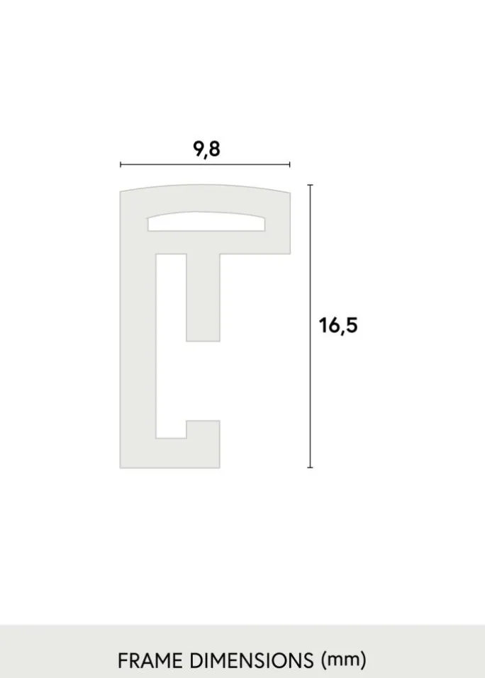 Ramme Scandi Sort 50x70 cm - Passepartout Hvid 40x60 cm