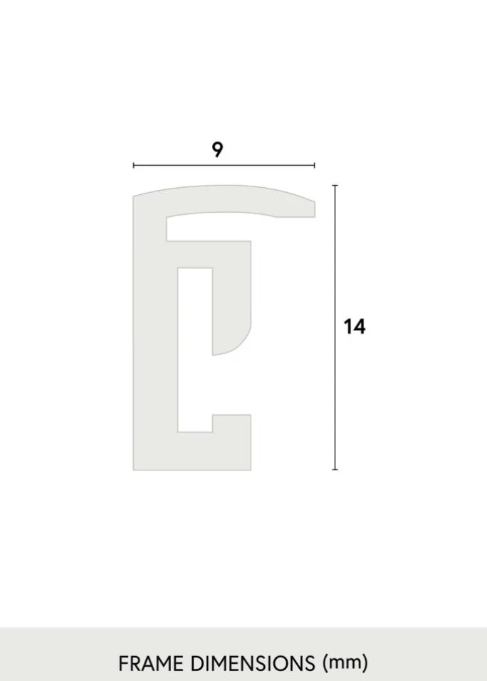 Ramme Scandi Sort 15x15 cm - Passepartout Hvid 9x9 cm