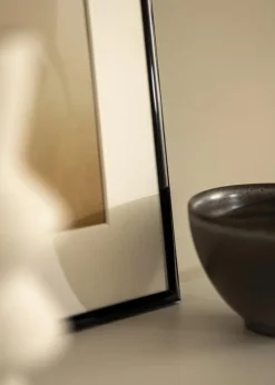 Ramme Scandi Sort 40x40 cm - Passepartout Hvid 10x10 inches