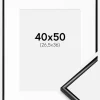 Ramme Scandi Sort 40x50 cm - Passepartout Hvid 27,5x37 cm