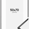 Ramme Scandi Sort 50x70 cm - Passepartout Hvid 33x56 cm