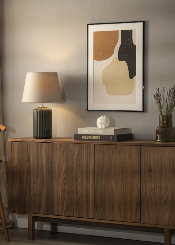 Ramme Scandi Sort 50x70 cm - Passepartout Hvid 33x56 cm