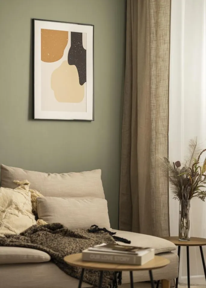 Ramme Scandi Sort 50x60 cm - Passepartout Hvid 14x18 inches