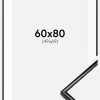 Ramme Scandi Sort 60x80 cm - Passepartout Hvid 50x70 cm