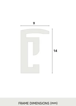 Ramme Scandi Sort 30x40 cm - Passepartout Hvid 8x12 inches