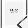 Ramme Scandi Sort 24x30 cm - Passepartout Hvid 7x9 inches