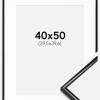 Ramme Scandi Sort 40x50 cm - Passepartout Hvid 12x16 inches