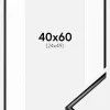 Ramme Scandi Sort 40x60 cm - Passepartout Hvid 25x50 cm