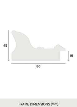 Ramme Scarborough Akrylglas Sort 60x80 cm