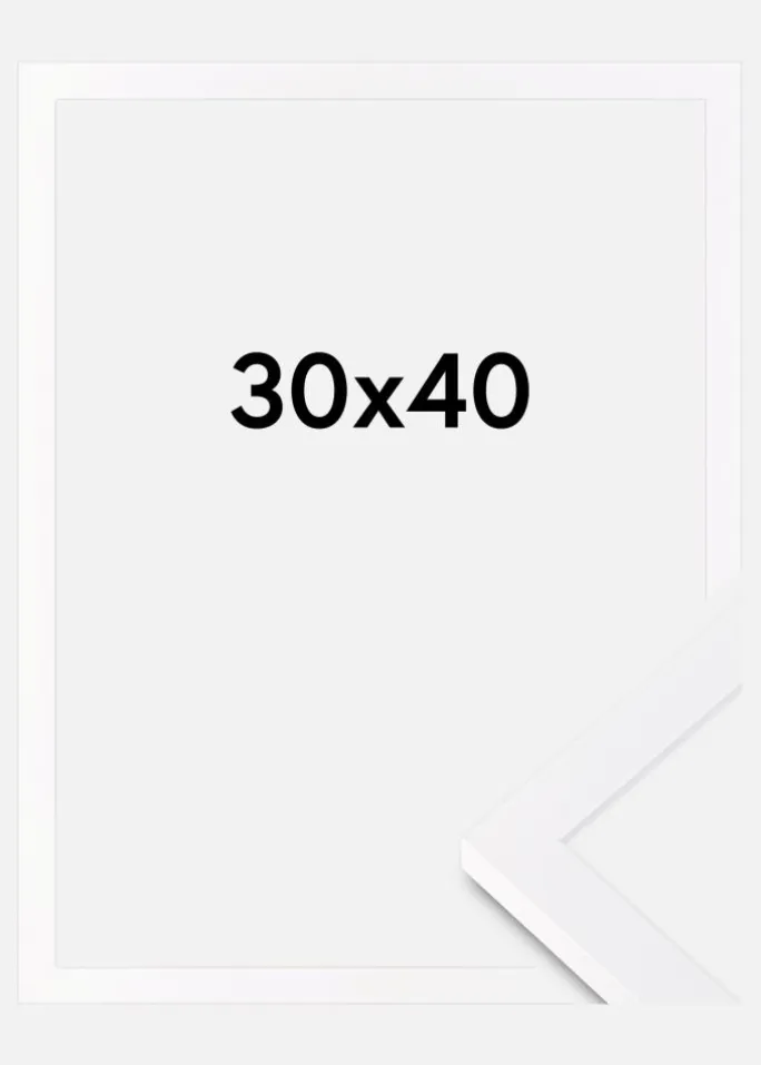 Ramme Selection Akrylglas Hvid 30x40 cm