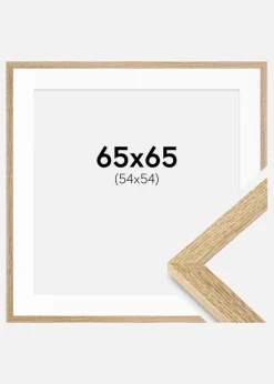 Ramme Selection Eg 65x65 cm - Passepartout Hvid 55x55 cm