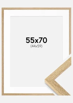 Ramme Selection Eg 55x70 cm - Passepartout Hvid 45x60 cm