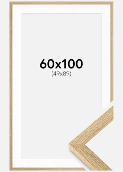 Ramme Selection Eg 60x100 cm - Passepartout Hvid 50x90 cm