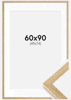 Ramme Selection Eg 60x90 cm - Passepartout Hvid 50x75 cm