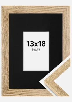 Ramme Selection Eg 13x18 cm - Passepartout Sort 7x10 cm